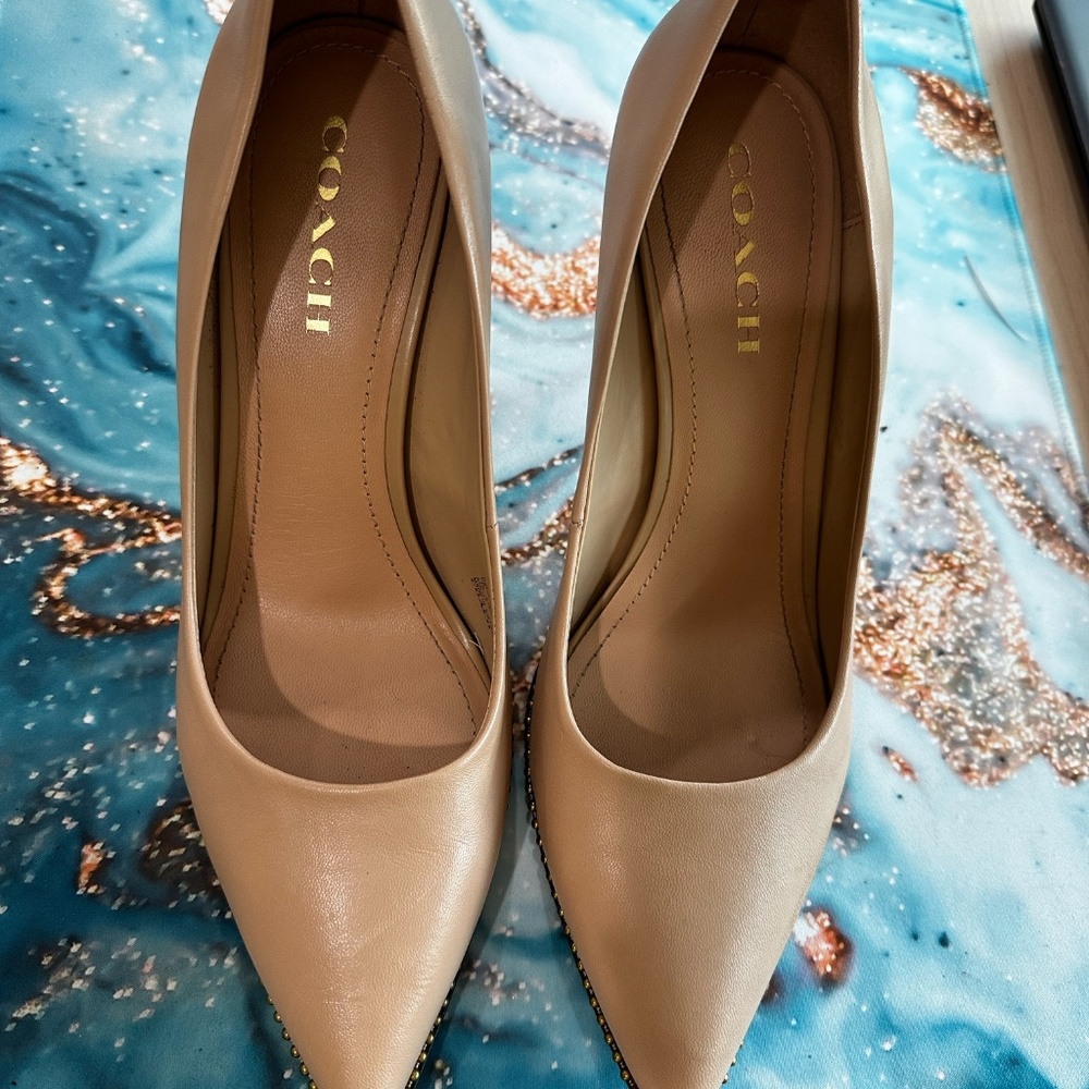 COACH Samantha Leather Dress Pumps